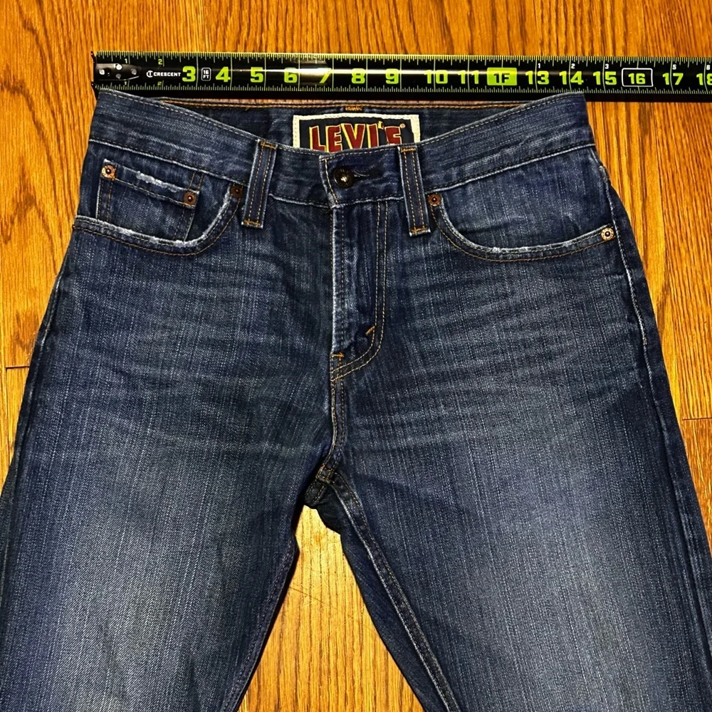 Levi’s 514 Slim Straight Jeans Men’s W 28” 32” Inseam Medium Wash Blue Denim Y2K - Picture 3 of 13